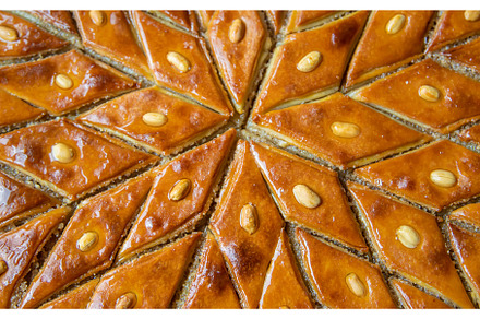 Oriental sweet baklava with nuts, a Food & Drink Photo by yanadjana