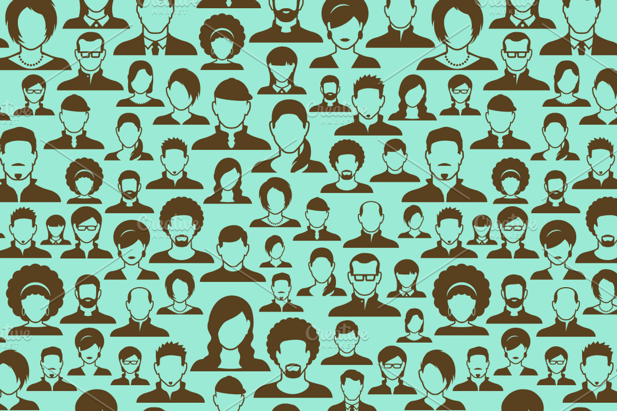 people profile icons pattern, a Pattern Graphic by vekstok (Photo 2 of 4)