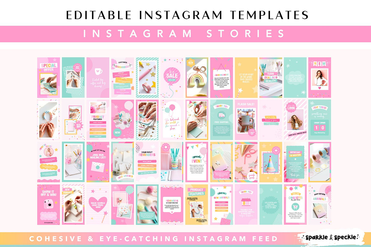 Colorful Party Instagram Templates, a Social Media Template by Sparkle & Speckle (Photo 5 of 7)