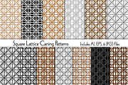 Square Lattice Caning Patterns, a Pattern Graphic by Melissa Held Designs (Thumbnail 1 of 5)