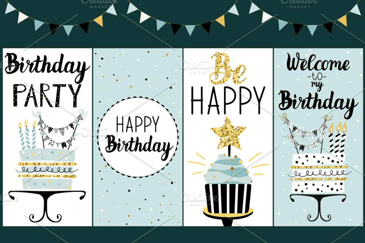 Party cards and flyers big set, a Decorative Illustration by Happiestsim (Photo 3 of 13)