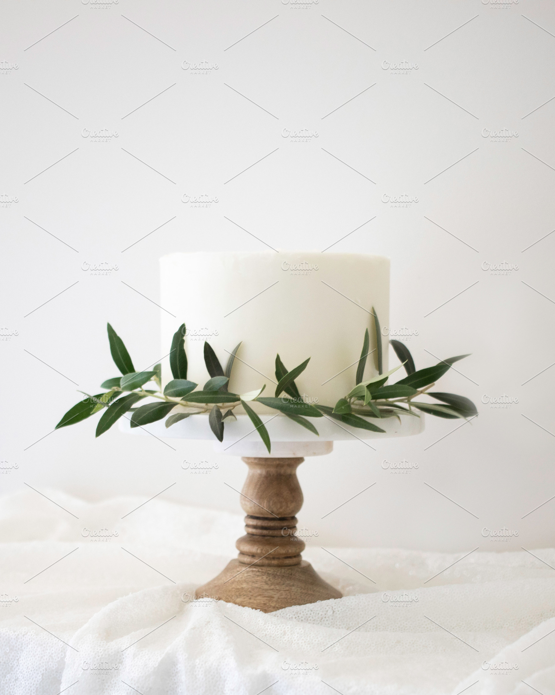 White Cake Styled Stock Photo, a Food & Drink Photo by Rebecca Lane Graphics
