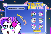 Unicorn Twitch Emotes, an Emoji Icon by Pixel Picasso Studio (Thumbnail 1 of 5)