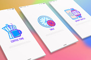 Time | 16 Thin Line Icons Set, an Outline Icon by Alex Blogoodf (Thumbnail 2 of 11)