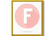 Fine Vector Flat Icon With Letter F, an Object Graphic by FineArtStudio (Thumbnail 2 of 3)