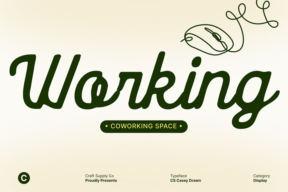 CS Casey Drawn, a Script Font by Craft Supply Co. (Photo 5 of 8)