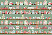Bookish Christmas Seamless Pattern, a Pattern Graphic by Coastal 5 Designs (Thumbnail 2 of 3)