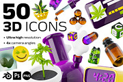 Have a good trip! - 50 weed 3D icons, an Outline Icon by Dmitriylo (Thumbnail 1 of 6)