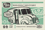 Retro Spot Stock | Delivery, a Transportation Illustration by StudioWorks (Thumbnail 1 of 2)