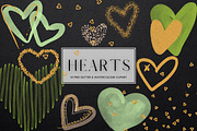 Green Watercolour Gold Glitter Heart, an Illustration by Pixafied (Thumbnail 4 of 4)