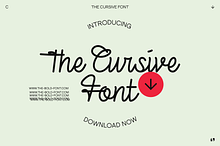THE CURSIVE FONT
