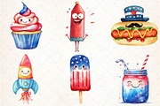 Whimsical 4th of July Clipart, an Illustration by Libby Wishes (Thumbnail 6 of 6)