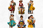 Sunflower Beauties Complete Cliparts, a Person Illustration by ThatsDesignArt (Thumbnail 5 of 16)