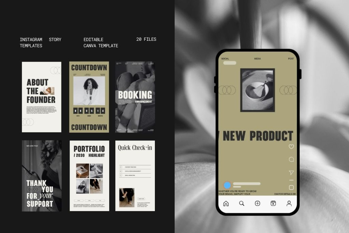 20 Instagram Story Canva Template, a Social Media Template by Amaré Creative (Photo 5 of 8)
