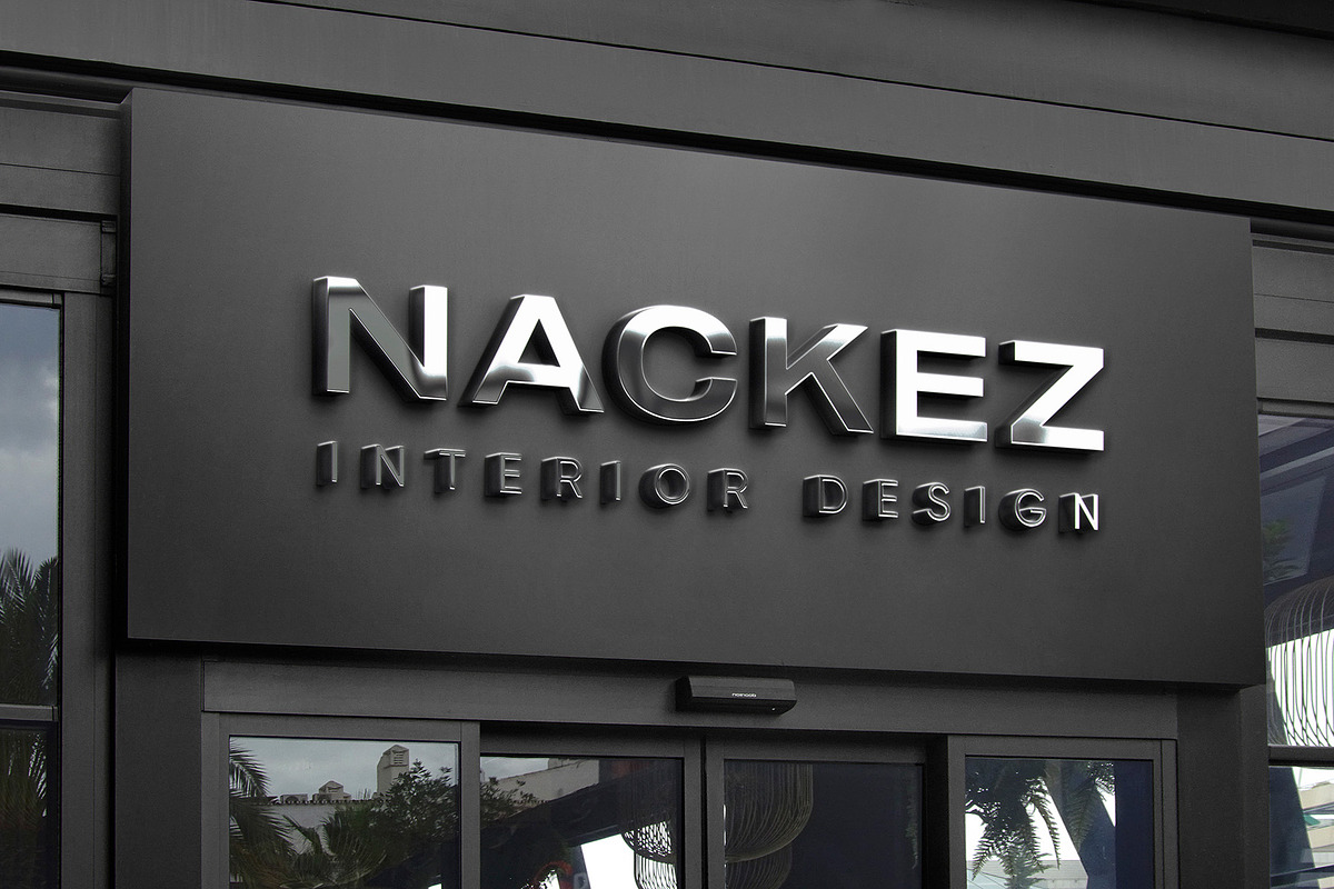 Logo Mockup Black Facade 3D Sign, a Product Mockup by Asylab (Photo 3 of 5)