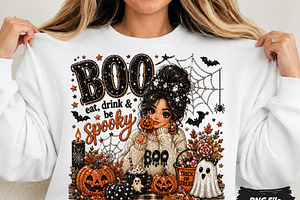 Halloween Boo Girl Glitter SpookyPNG, an Object Illustration by DreamCafeArt