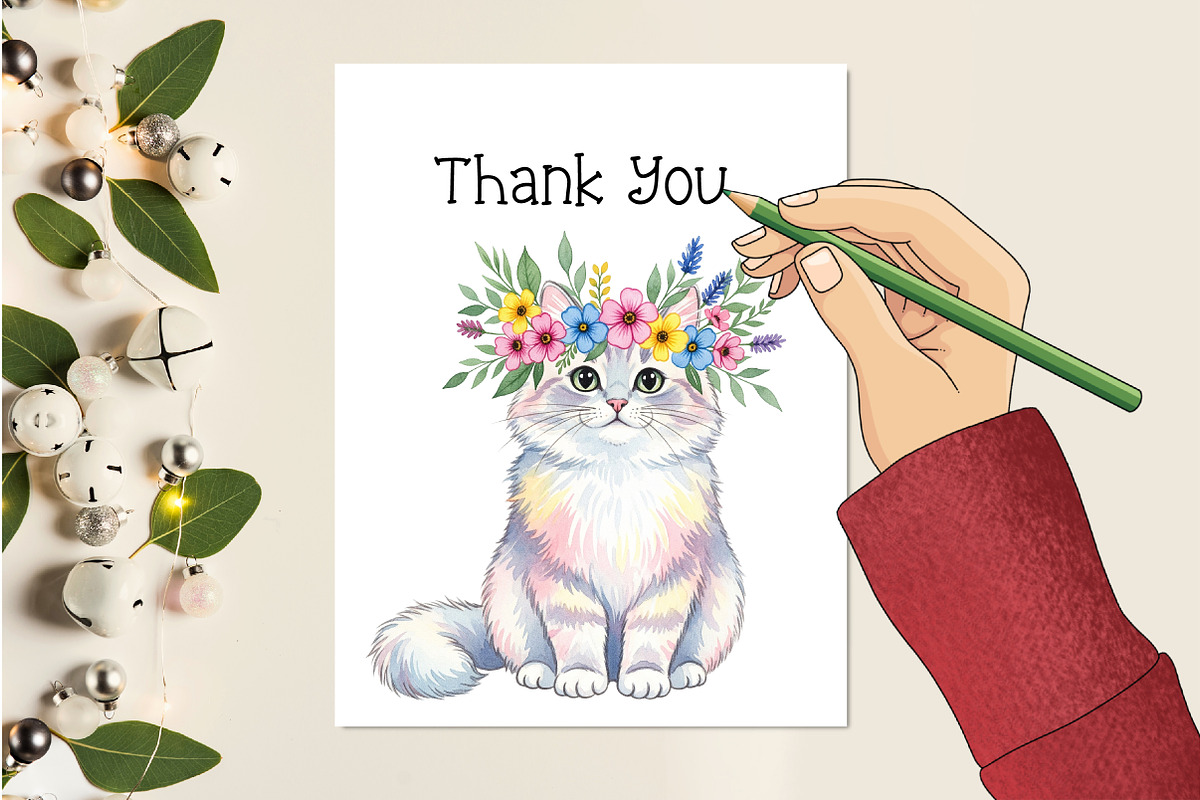 Quirky Cats Sublimation Clipart, an Illustration by Creative Art (Photo 6 of 9)