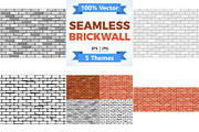 Set Seamless Brick Wall Textures, a Decorative Illustration by TAlex (Thumbnail 1 of 6)