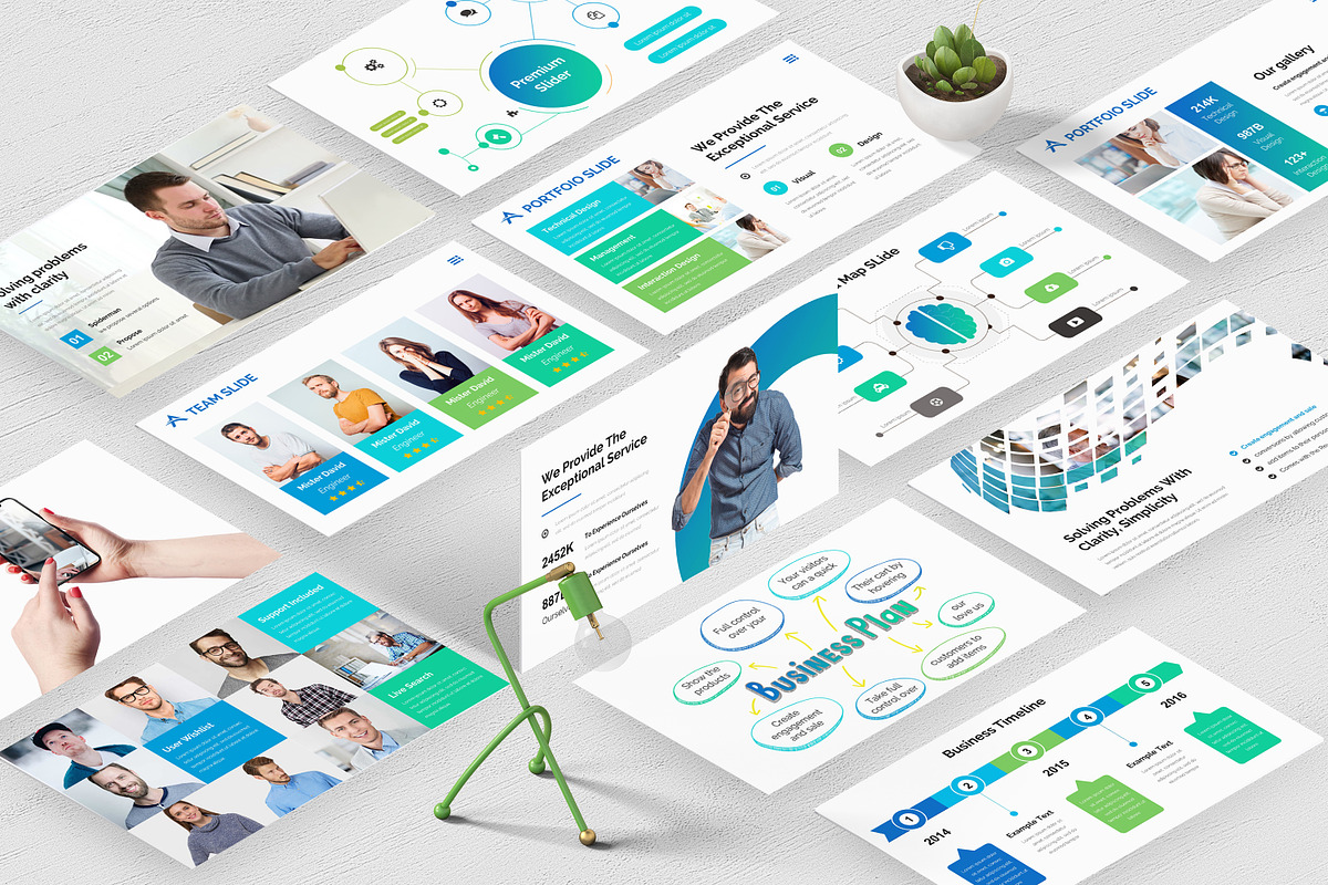 Company Profile Pitch Deck Keynote, a Presentation Template by One Percent Studio (Photo 1 of 20)