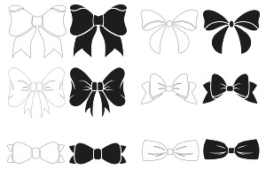 Ribbon Bows Set 3 Procreate Brush