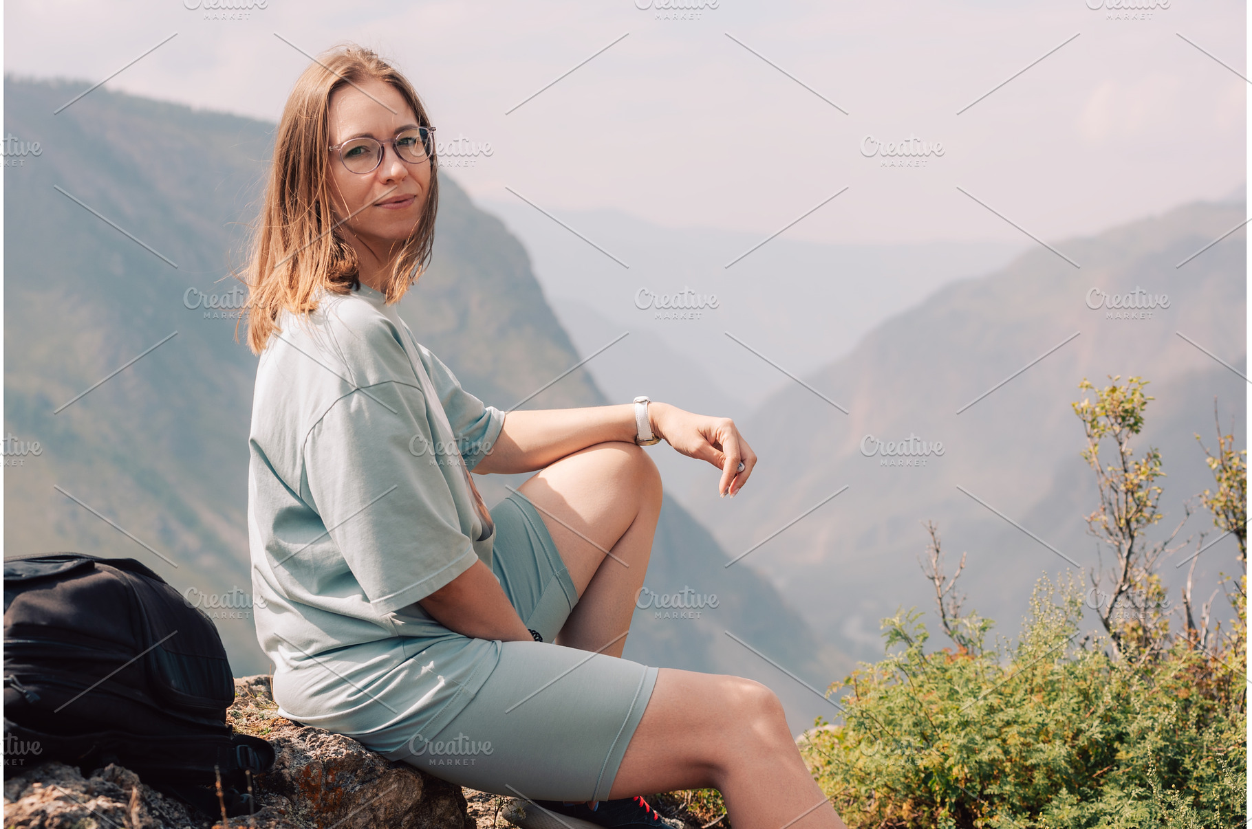 Woman Admiring Mountain View on, a Nature Photo by Jan Jack Russo Media