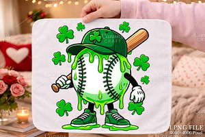 St. Patrick’s Day Baseball PNG, an Illustration by Canvas Craft
