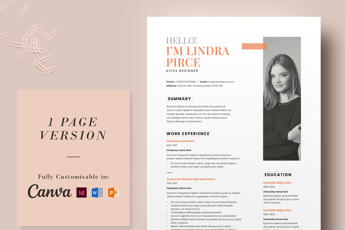 Professional Job Resume Template, a Resume Template by Niofix (Photo 2 of 6)