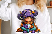 Whimsical Christmas Girl Clipart, an Illustration by SinaCreation (Thumbnail 5 of 7)