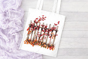 Whimsical Autumn Fence Clipart, a Seasonal Illustration by Canvas Craft (Thumbnail 8 of 10)