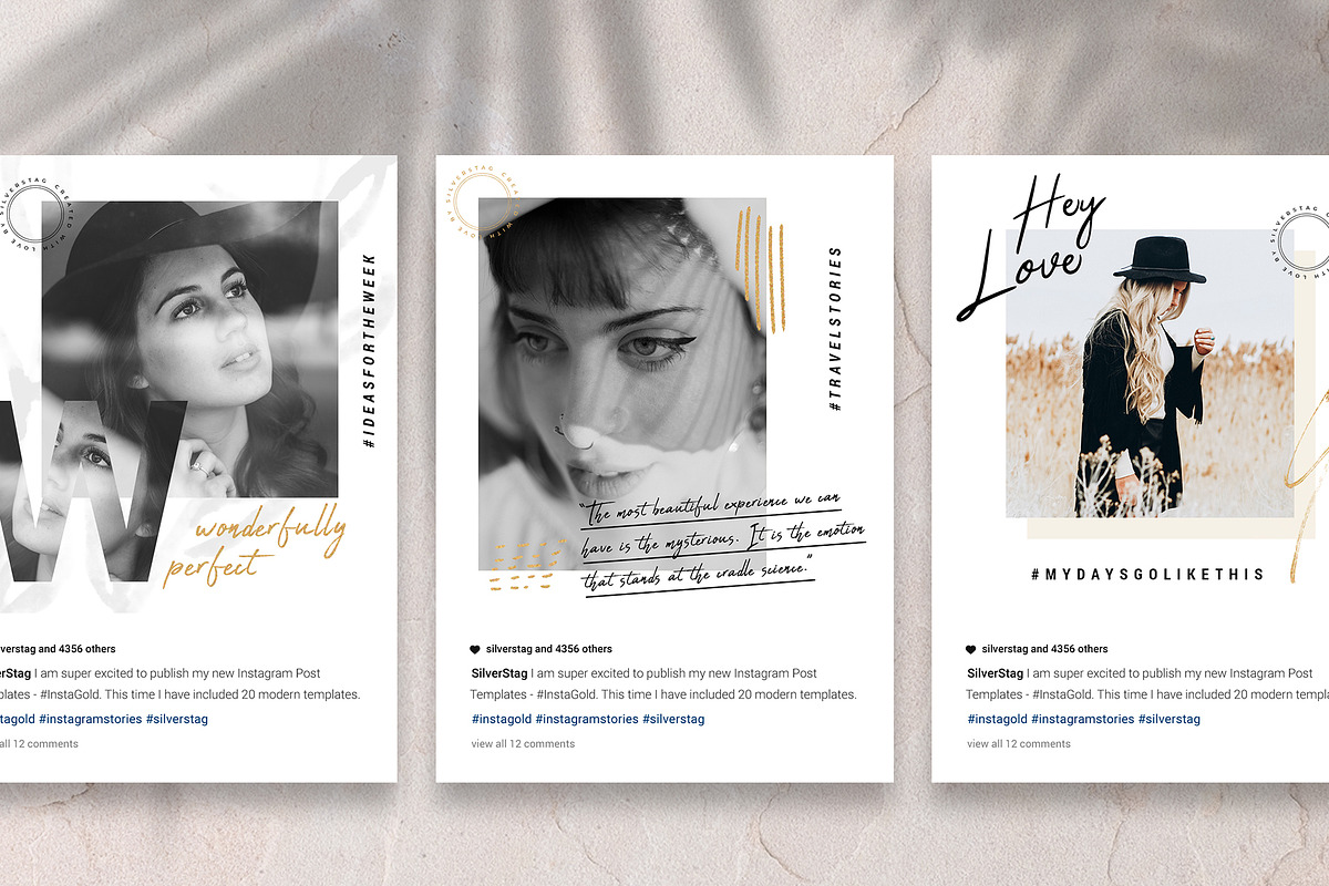 #InstaGold Animated Instagram Posts, a Social Media Template by SilverStag Type Foundry (Photo 13 of 15)