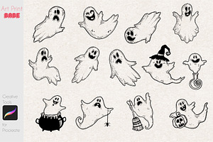 Ghost & Pumpkin Stamps Horror Soul