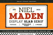 Nielmaden, a Slab Serif Font by Drizy (Thumbnail 1 of 9)