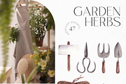 Watercolor Garden Herbs Clipart, a Food Illustration by YuliyaArtGarden (Thumbnail 4 of 9)