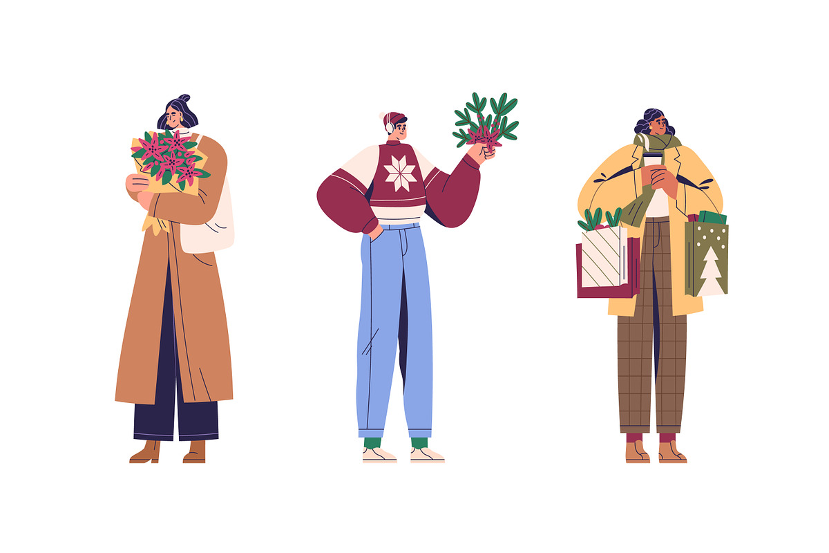 People prepare for Christmas set, a Person Illustration by Good Studio (Photo 3 of 6)
