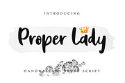 Proper Lady, a Script Font by Kang1993 (Thumbnail 1 of 8)