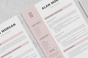 Resume Template 4 Page - Rose