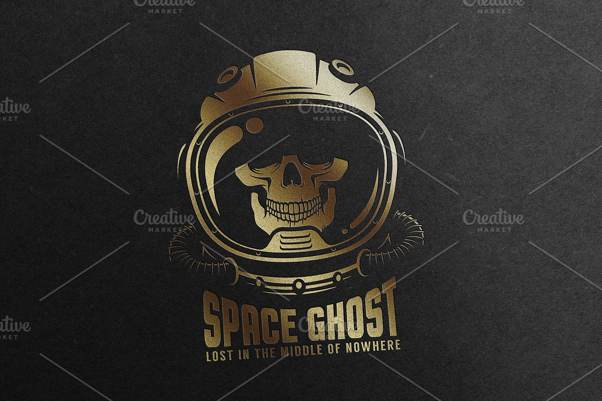 Space Ghost Astronaut Skull, a Branding & Logo Template by Agor2012 shop (Photo 4 of 7)