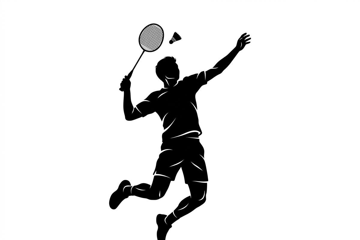 60 Badminton Player Smash Silhouette, a Person Illustration by Amazin_art (Photo 12 of 37)