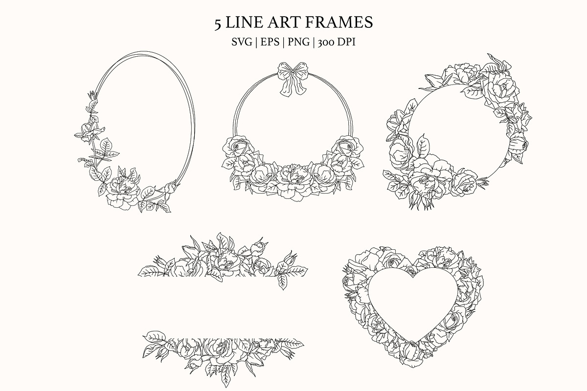 Roses & Bows Botanical Bundle, an Object Graphic by Rose Design (Photo 10 of 11)