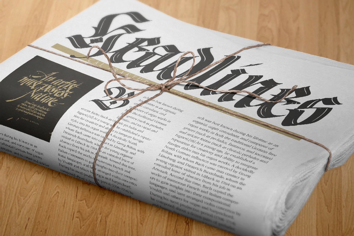 Cal Fraktur Brush, a Blackletter Font by Posterizer KG (Photo 7 of 9)