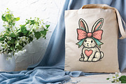 Bunny with Bow Sublimation PNG Easte, an Illustration by DreamPrint404 (Thumbnail 5 of 7)