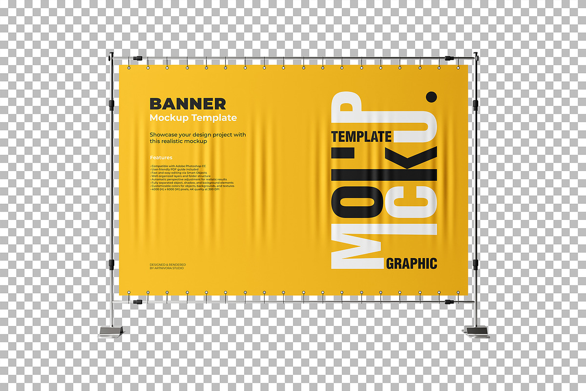 Banner Poster Mockup, an Advertising Mockup by Artnivora.Std (Photo 6 of 6)