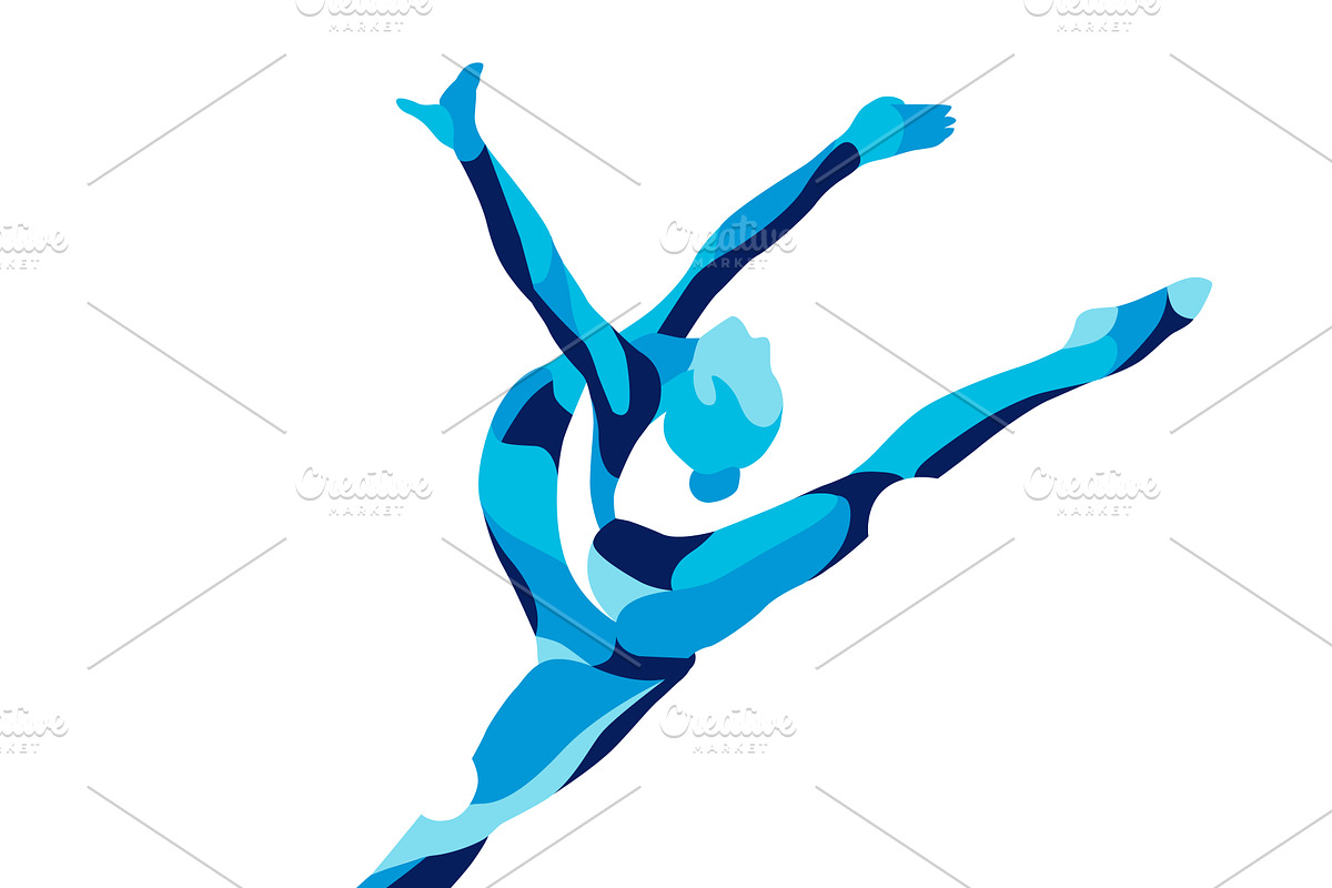 Set of stylized people in sport, an Illustration by Infinity Creativity (Photo 17 of 21)