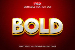 Bold Gold 3D  Text Effect PSD, a Layer Style Add-On by Design Fly