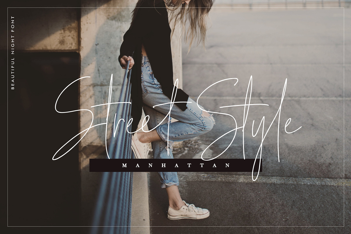 Beautiful Night Script Font preview 3