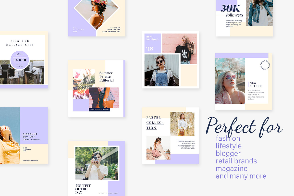 Instagram Pack - Palette, a Social Media Template by muhisya (Photo 3 of 9)