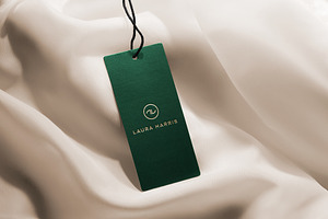 Logo Mockup Luxury Silk Tag