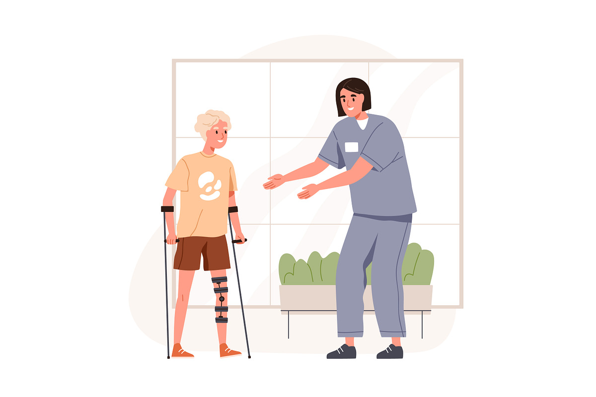 Physical therapy, rehabilitation set, a Healthcare Illustration by Good Studio (Photo 7 of 9)