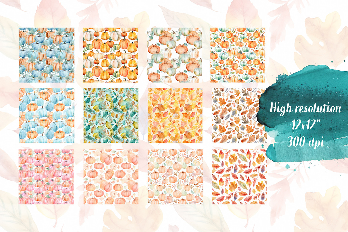 Pastel Fall Patterns, a Seasonal Illustration by Verdigris Studios (Photo 2 of 4)