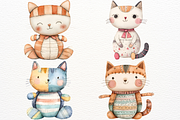 Stuffed Cat Clipart Boho Animals, an Animal Illustration by SugarCloudStudioArt (Thumbnail 4 of 5)